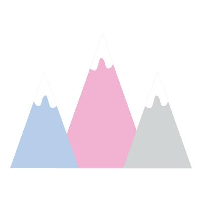 Faltetoválások 100x175 Pasztell hegyek illusztrációja hófödte csúcsokkal