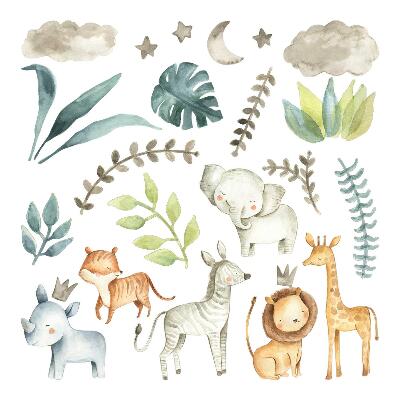 Faltetoválások 100x158 Vad szafari akvarell bohém stílusban