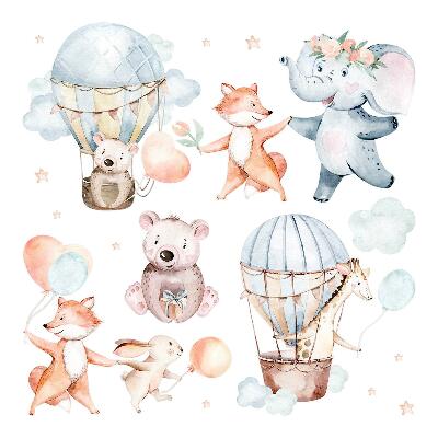 Faltetoválások 100x175 Pasztellszínű állatok lufikkal