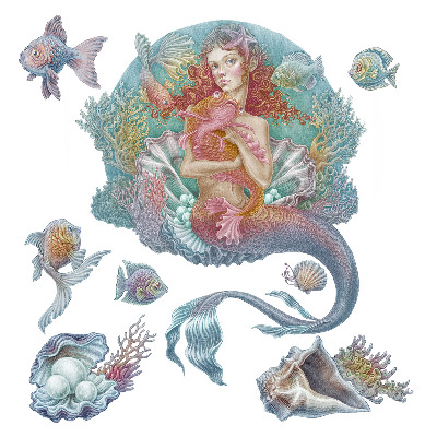 Faltetoválások 100x99 Halkagylók mesebeli rajzmotívumban