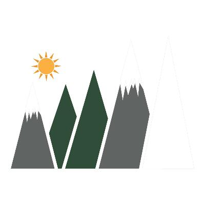 Gyerekszoba falmatricák 130x209 Hófödte hegycsúcsok illusztrációja