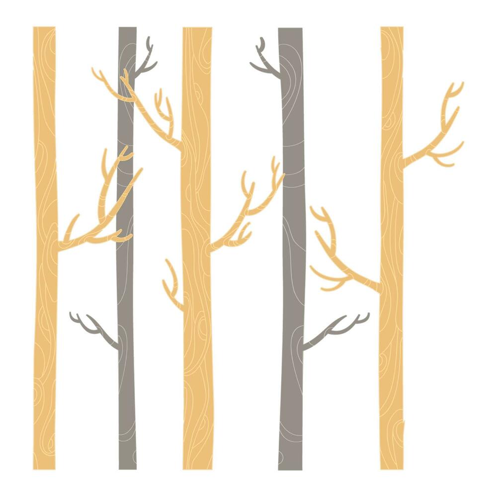 Matricák gyerekeknek 130x220 Díszfák egy pasztellszínű erdőben