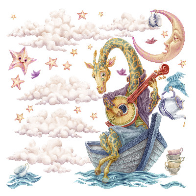 Matricák gyerekeknek 130x184 Az állatvilág finom pasztellszínekben