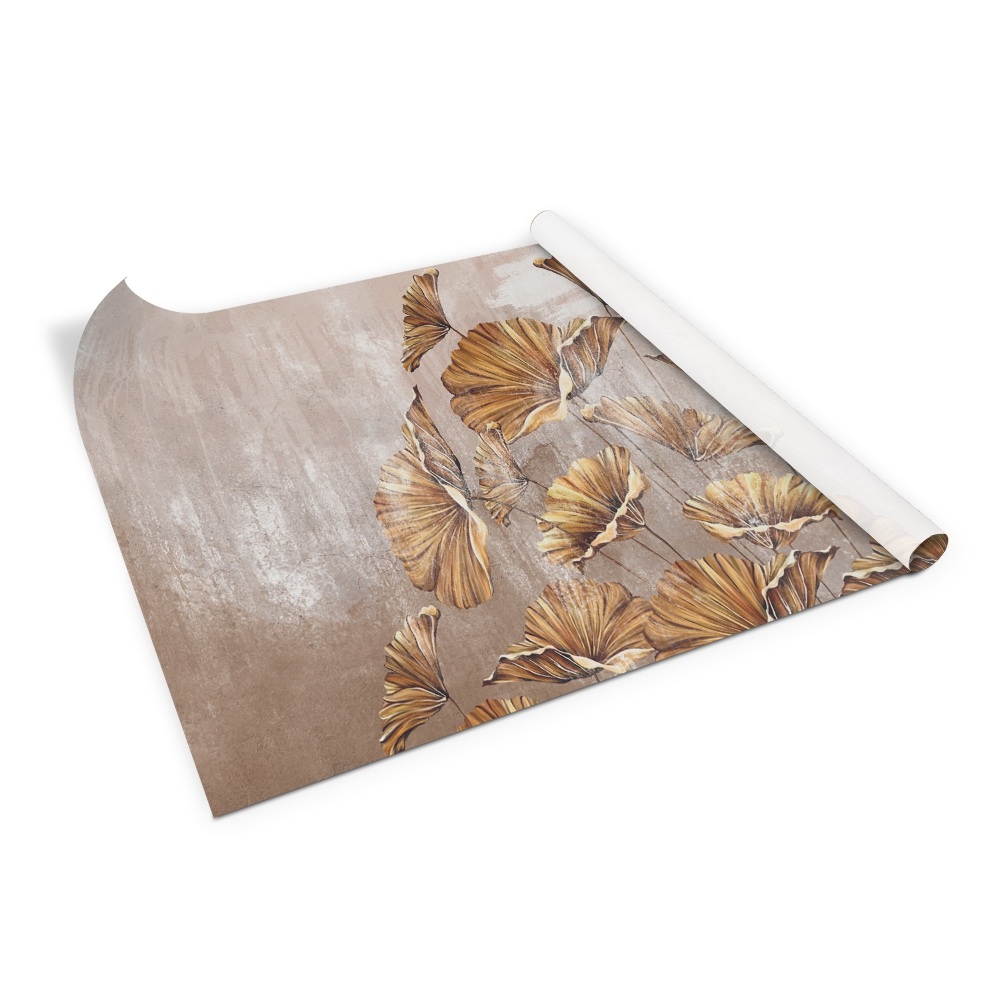 Öntapadós bútormatrica Virágok a falon loft stílusban