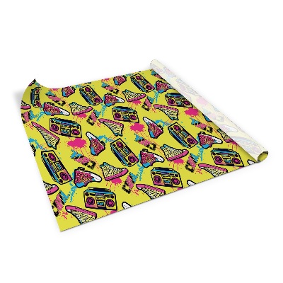 Bútor dekor matrica Retro boombox cipők