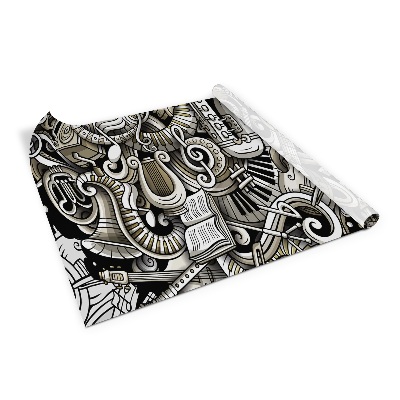 Öntapadós bútor matrica Doodle hangszerek