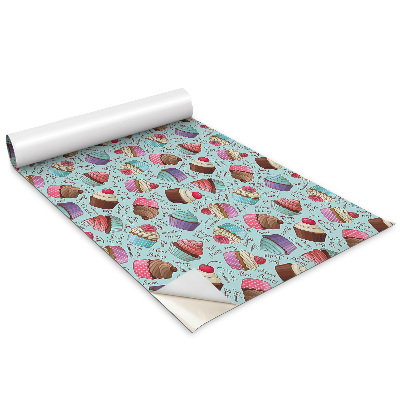 Öntapadós bútor matrica Színes cupcakes