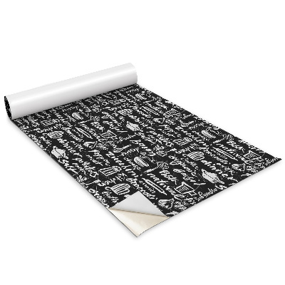 Öntapadós bútor matrica Fekete-fehér konyhai feliratok