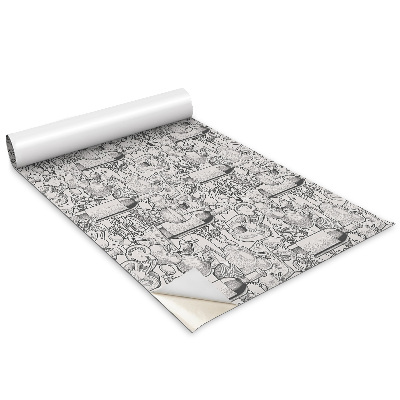 Öntapadós bútor matrica Motívum egy üveg borral és zöldségekkel