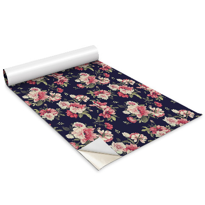 Öntapadós bútor matrica Rózsaszín virágok