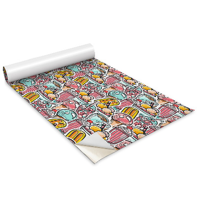 Bútorfólia Rajzfilm édességek