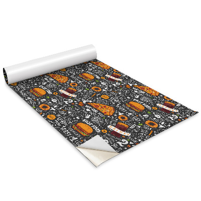 Öntapadós bútor matrica Rajzfilmek gyorsétteremmel