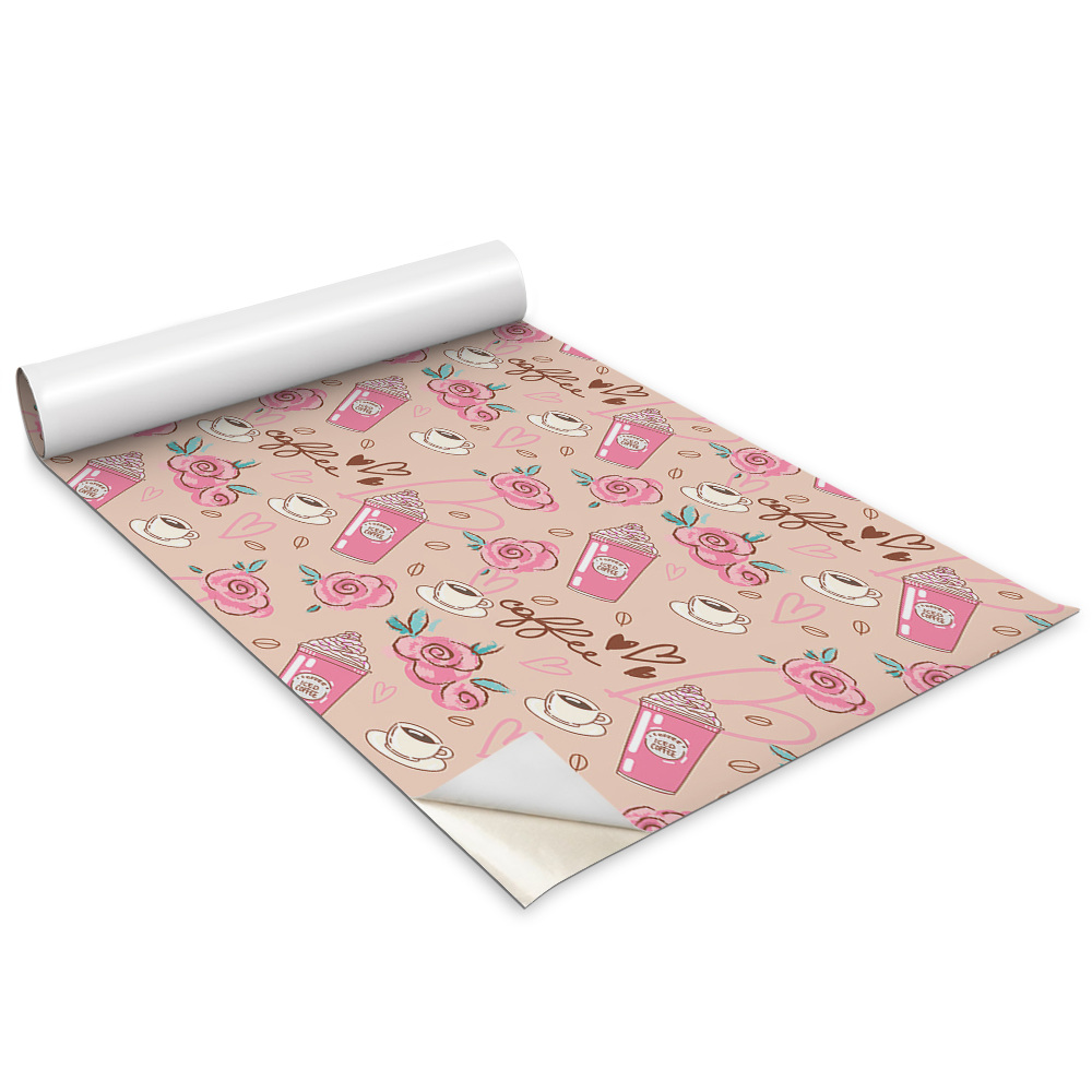 Öntapadós bútor matrica Rajzfilm kávé