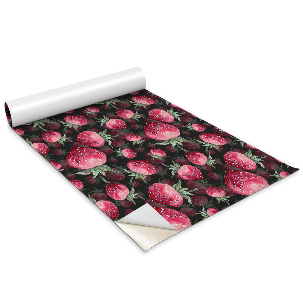 Öntapadós bútor matrica Rajzfilm eper