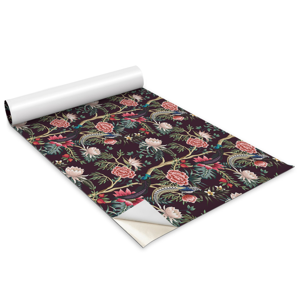 Öntapadós bútor matrica Divatos virágok