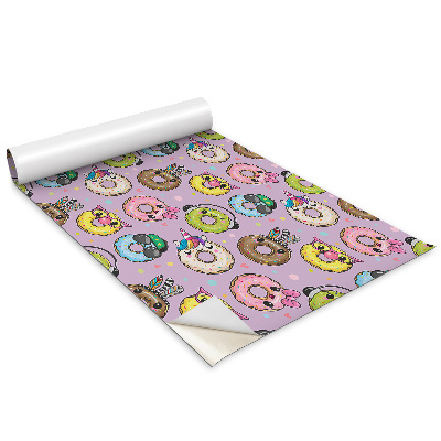 Öntapadós bútor matrica Rajzfilm fánkok