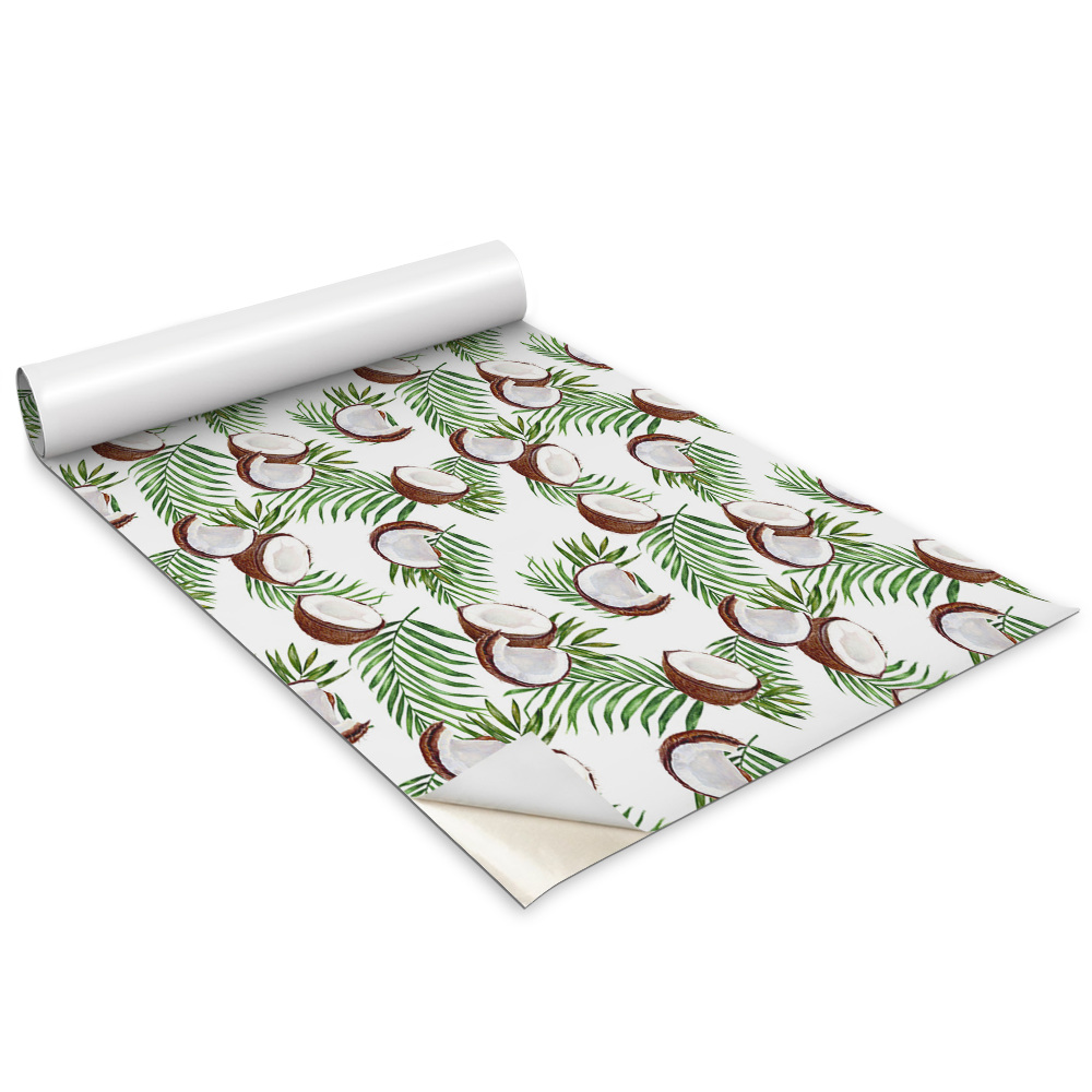 Öntapadós bútor matrica Kókuszdiók és pálmafák