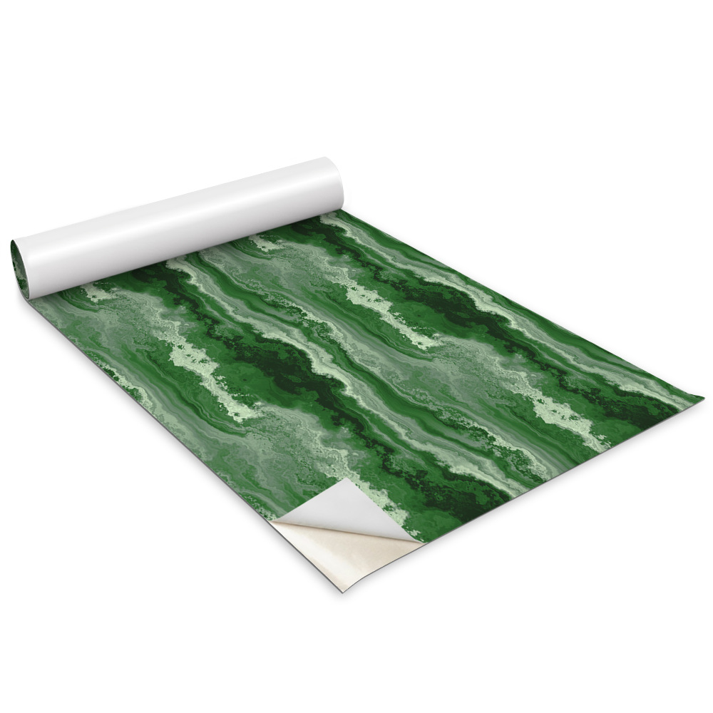 Öntapadós bútor matrica Zöld márvány motívum