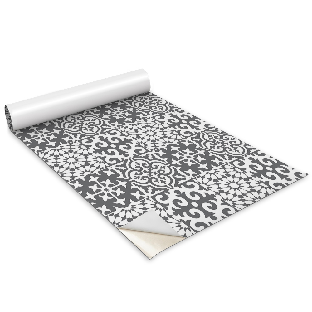 Bútorfólia Szürke csempe portugál motívummal