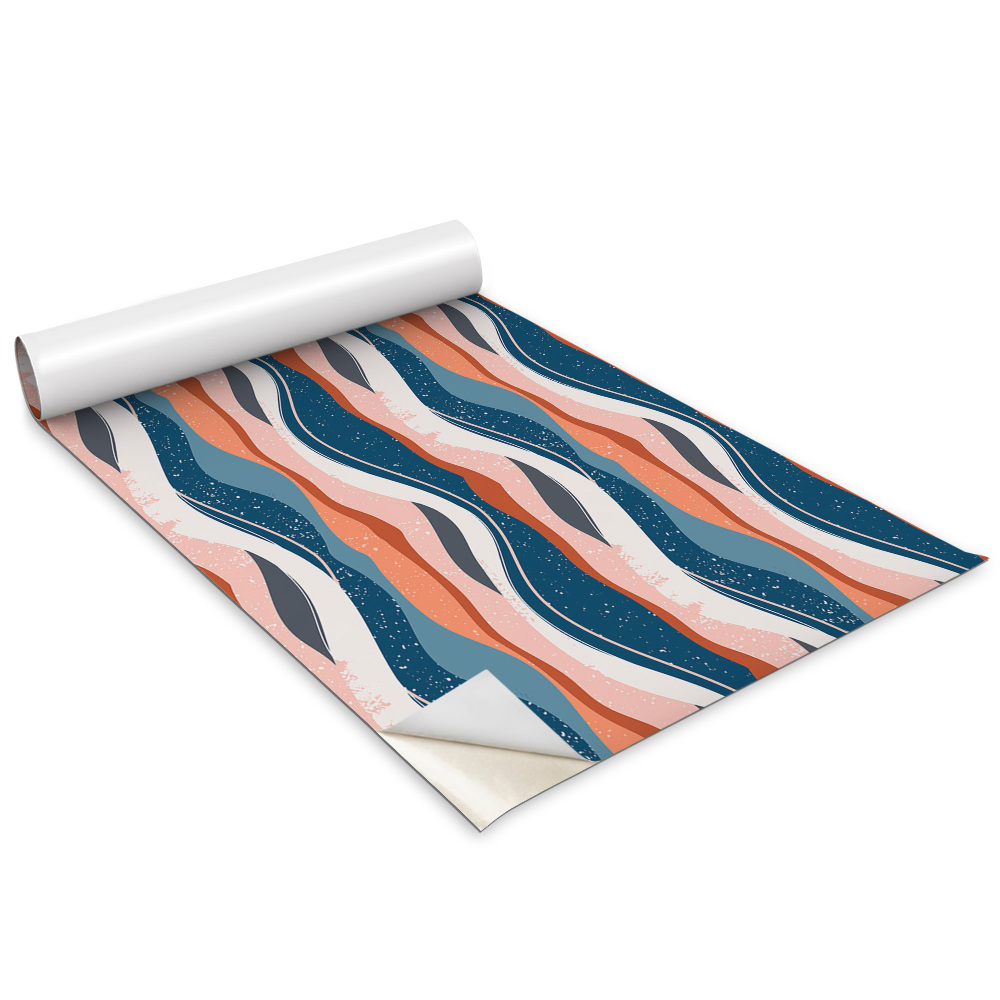 Öntapadós bútor matrica Absztrakt színes hullámok