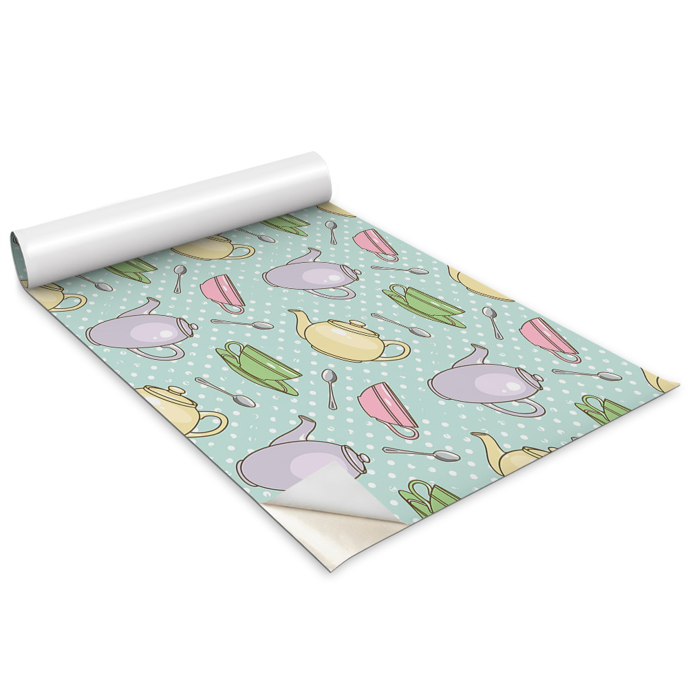 Bútormatrica Teáskannák és színes bögrék