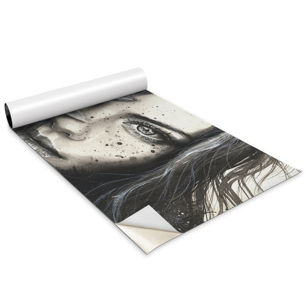 Bútorfólia Nő tollal