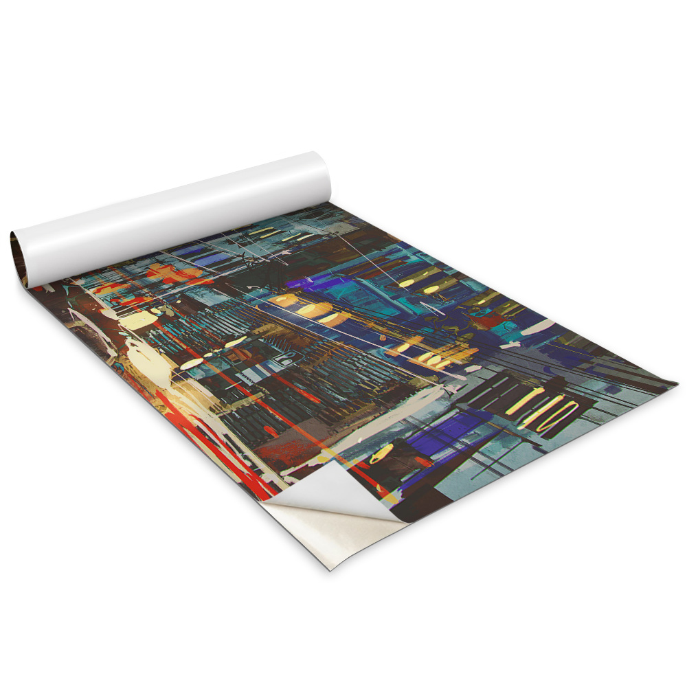 Öntapadós bútor matrica Zsúfolt város éjszaka