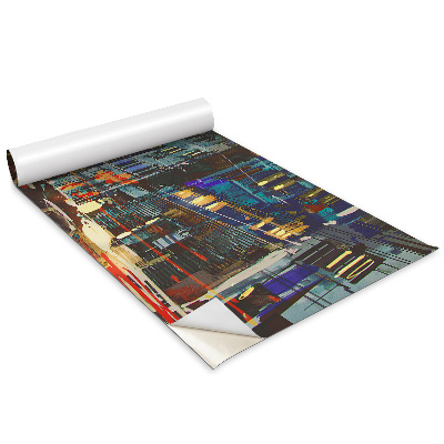 Öntapadós bútor matrica Zsúfolt város éjszaka