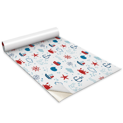 Bútormatrica Strandminta gyerekeknek Rákok Hajók