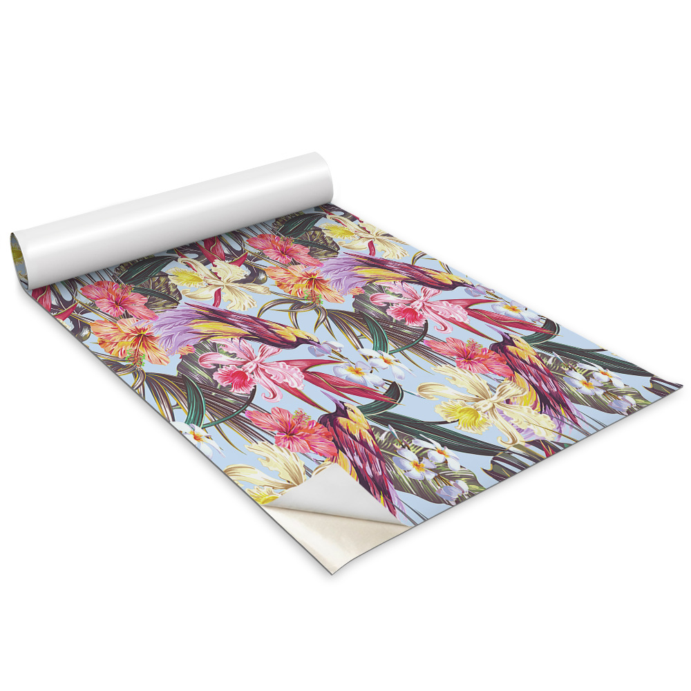 Bútorfólia Virágok és madarak