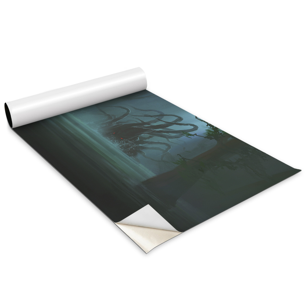 Bútormatrica Férfi egy csónakban, szörnyeteg a mélyből