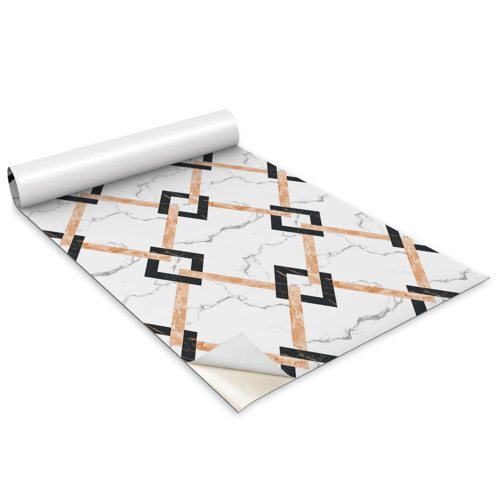 Öntapadós bútor matrica Márvány és négyzetek