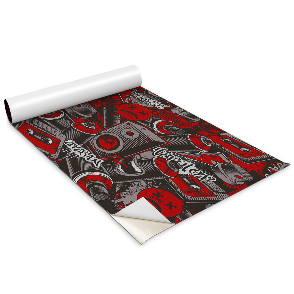 Öntapadós bútor matrica Graffiti zene spray