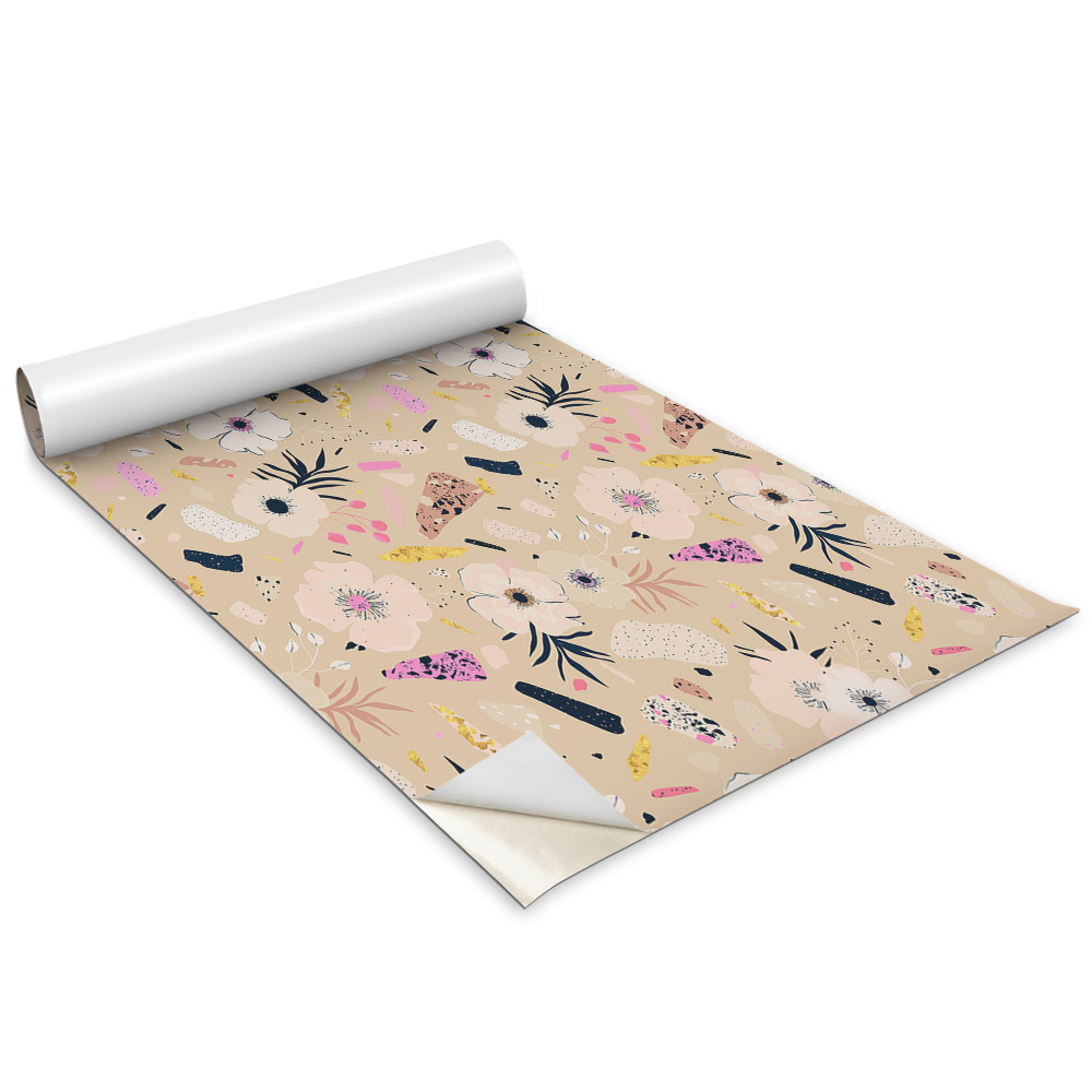 Öntapadós bútor matrica Virágminta