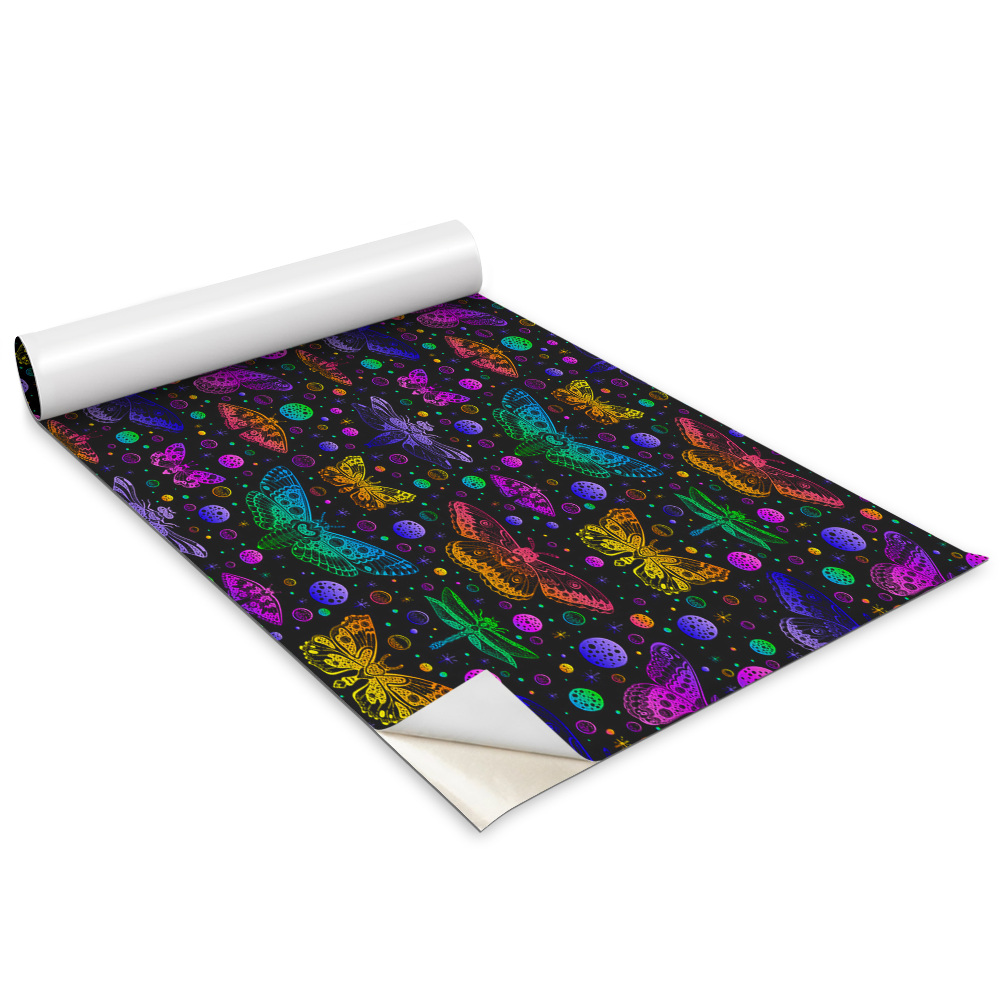 Bútorfólia Pillangók, molyok és szitakötők pszichedelikus mintázata