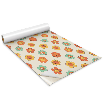 Bútorfólia Klasszikus 70-es évekbeli minta Boldog virágok