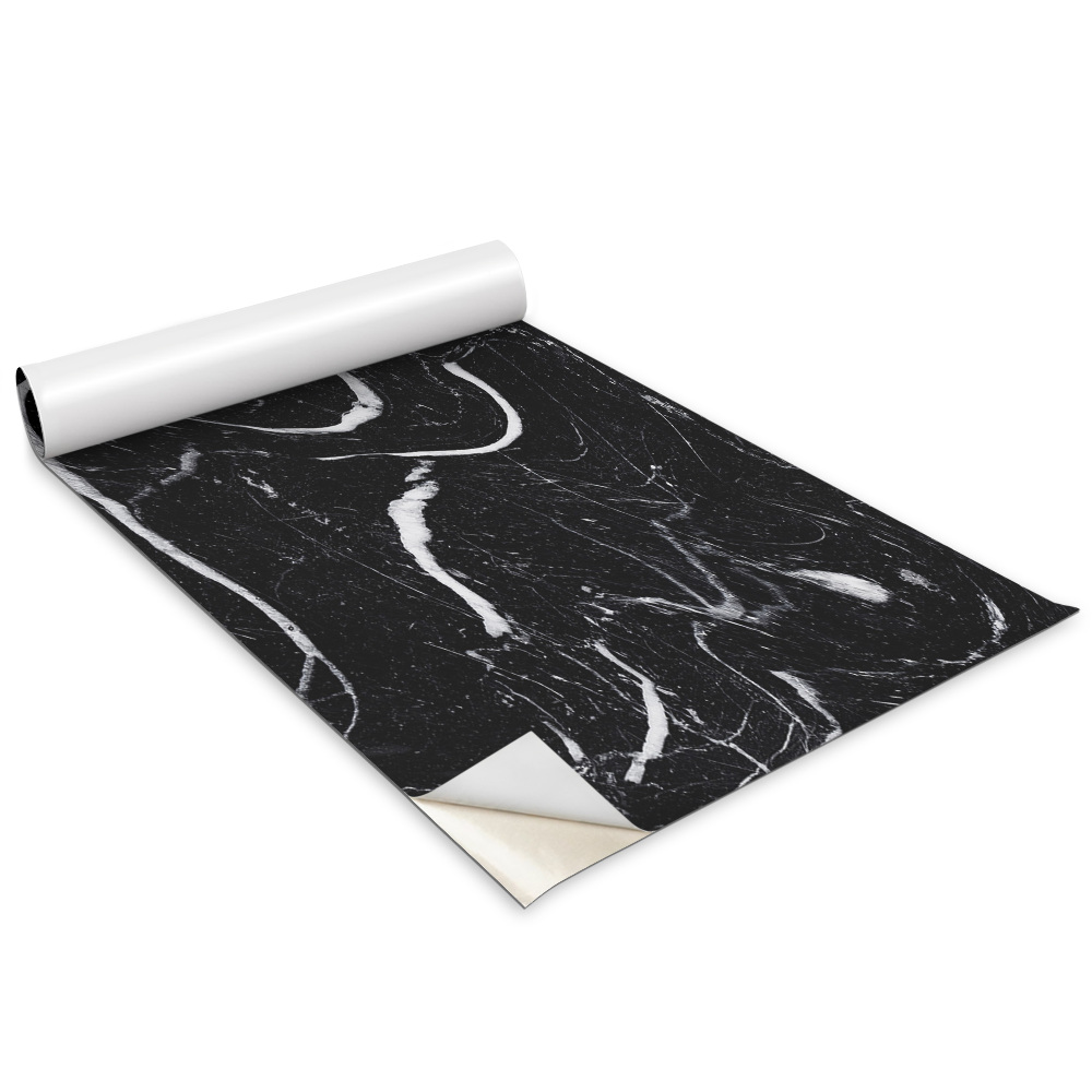 Öntapadós bútor matrica Fekete márvány