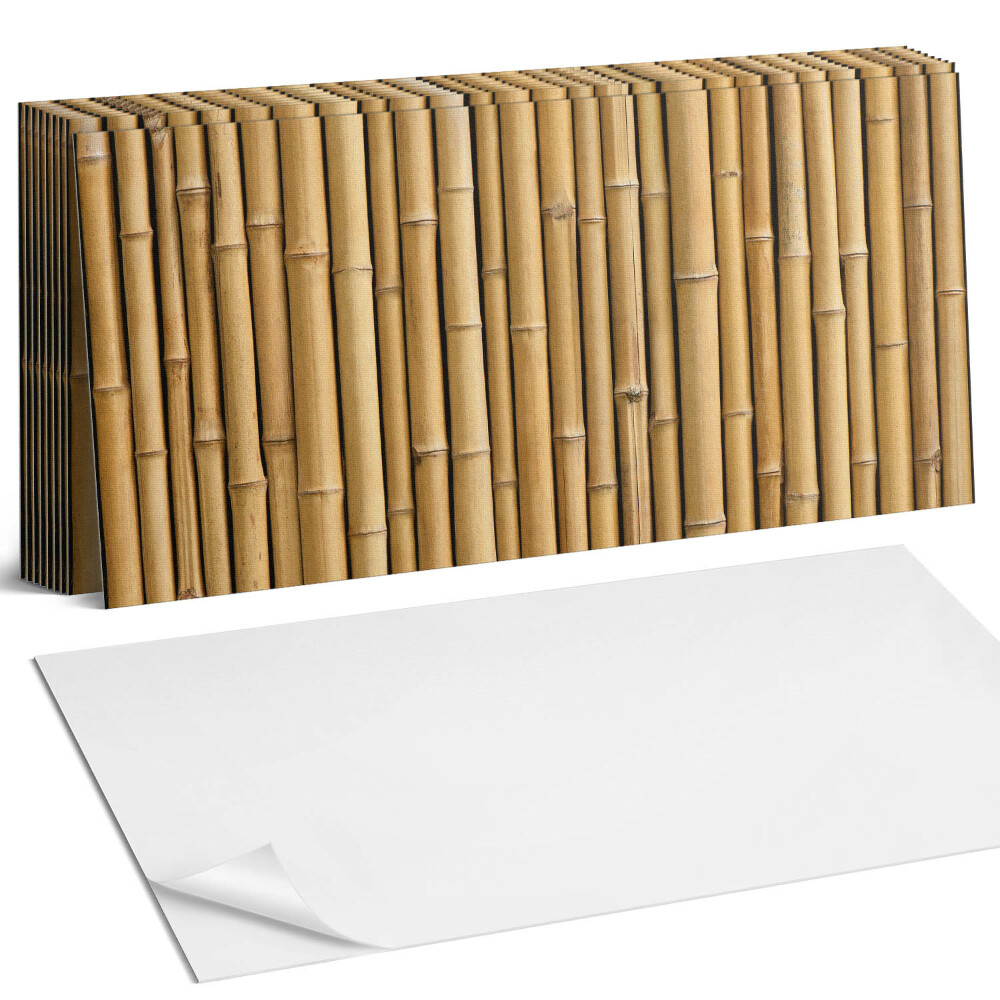 Öntapadó falburkolat Természetes bambusz textúra