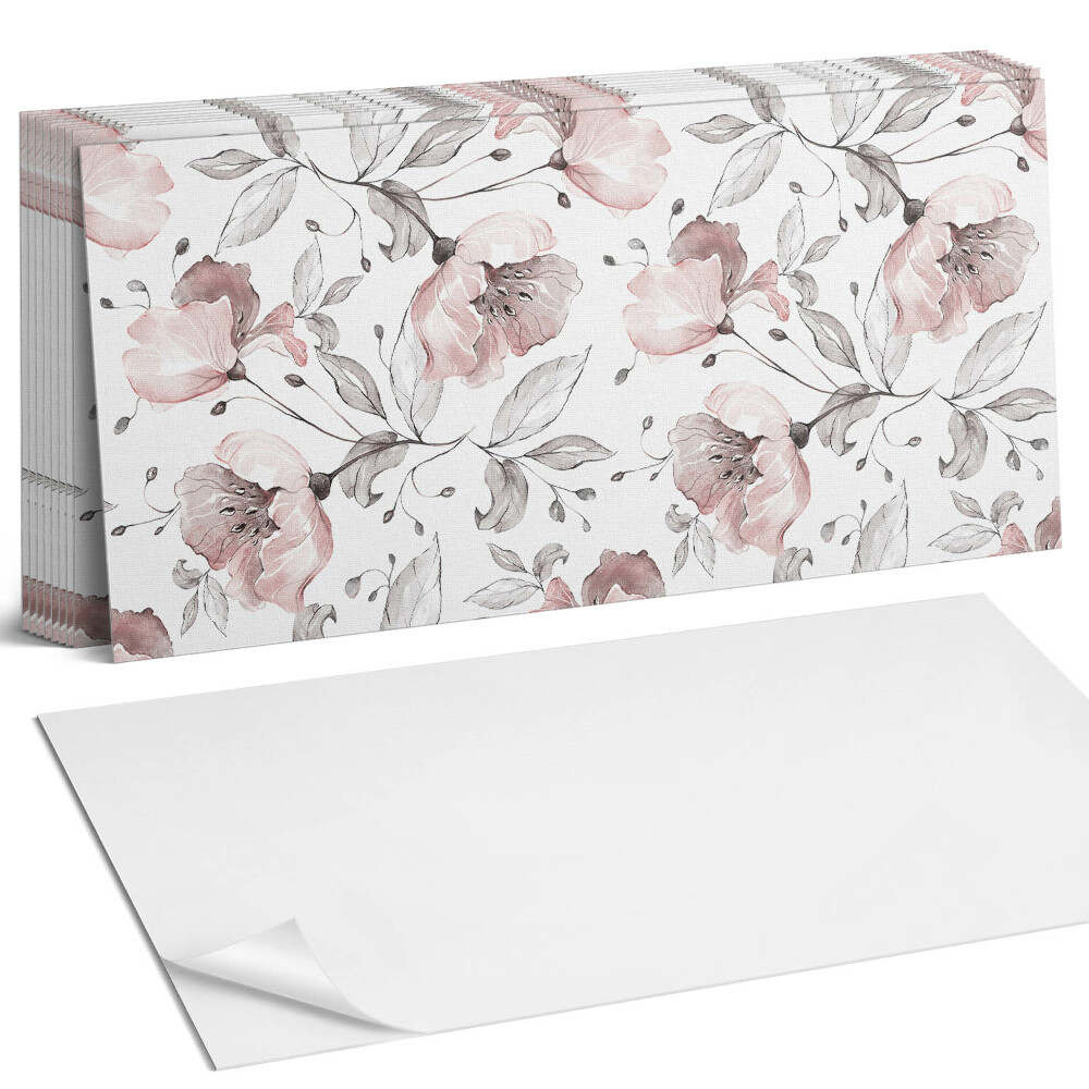 Öntapadó falburkolat Virágos akvarell minta