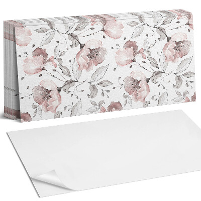 Öntapadó falburkolat Virágos akvarell minta