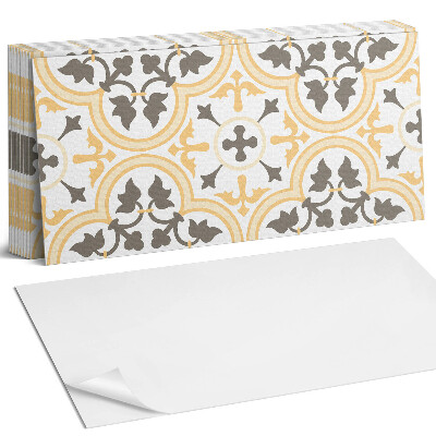 Falpanel Növényi minta a háttérben