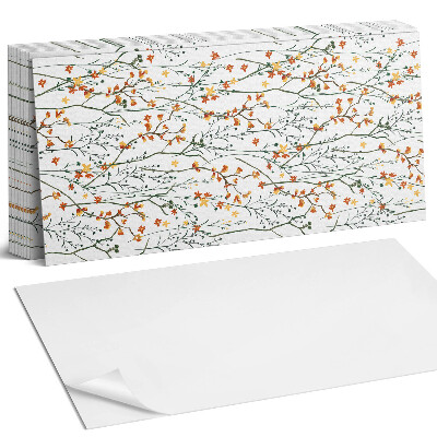 Falpanel Virágminta a háttérben