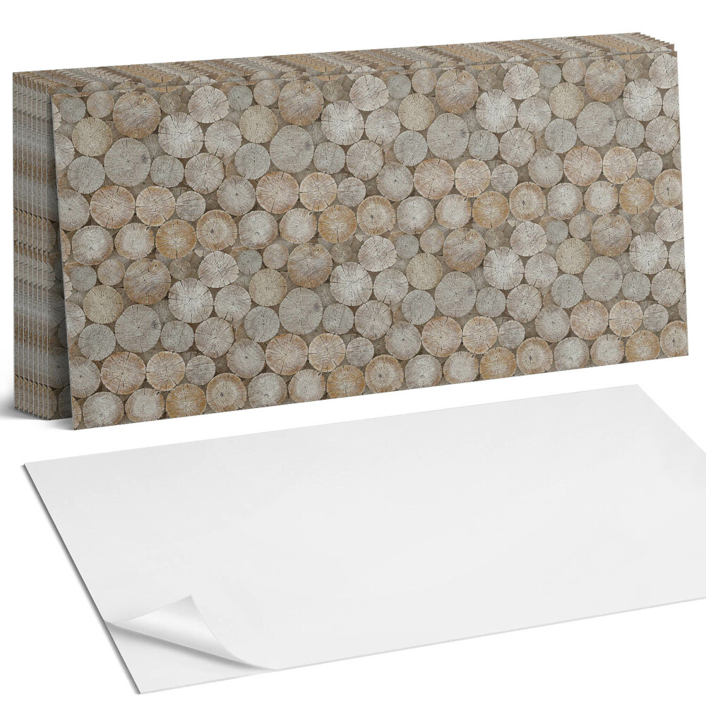 Öntapadó falburkolat Fa körökkel mintázott