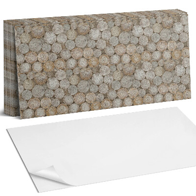 Öntapadó falburkolat Fa körökkel mintázott