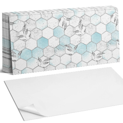 Öntapadó falburkolat Hatszögletű minta levelekkel