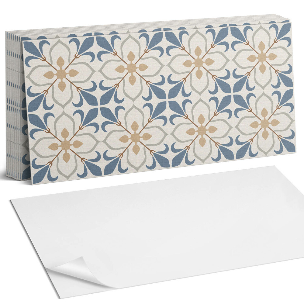 Dekorpanel falra Virágminta levelekkel