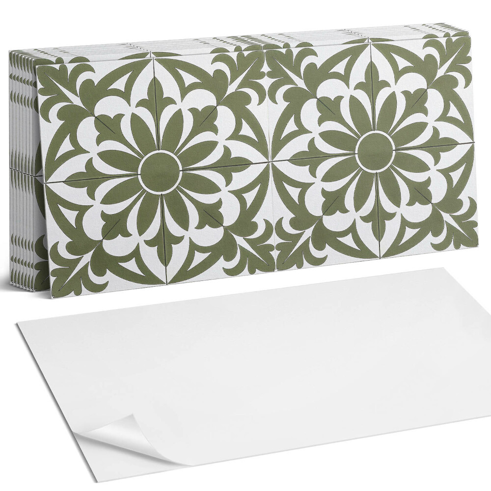 Dekorpanel falra Virágminta levelekkel