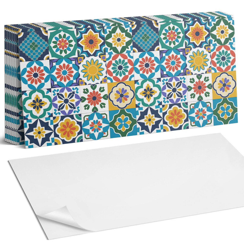 Dekorpanel falra Virág- és geometriai minták