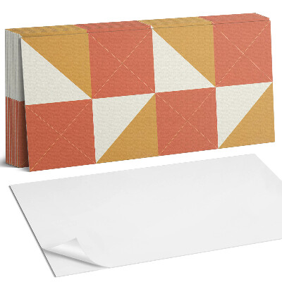 Öntapadó falburkolat Geometria meleg tónusokban