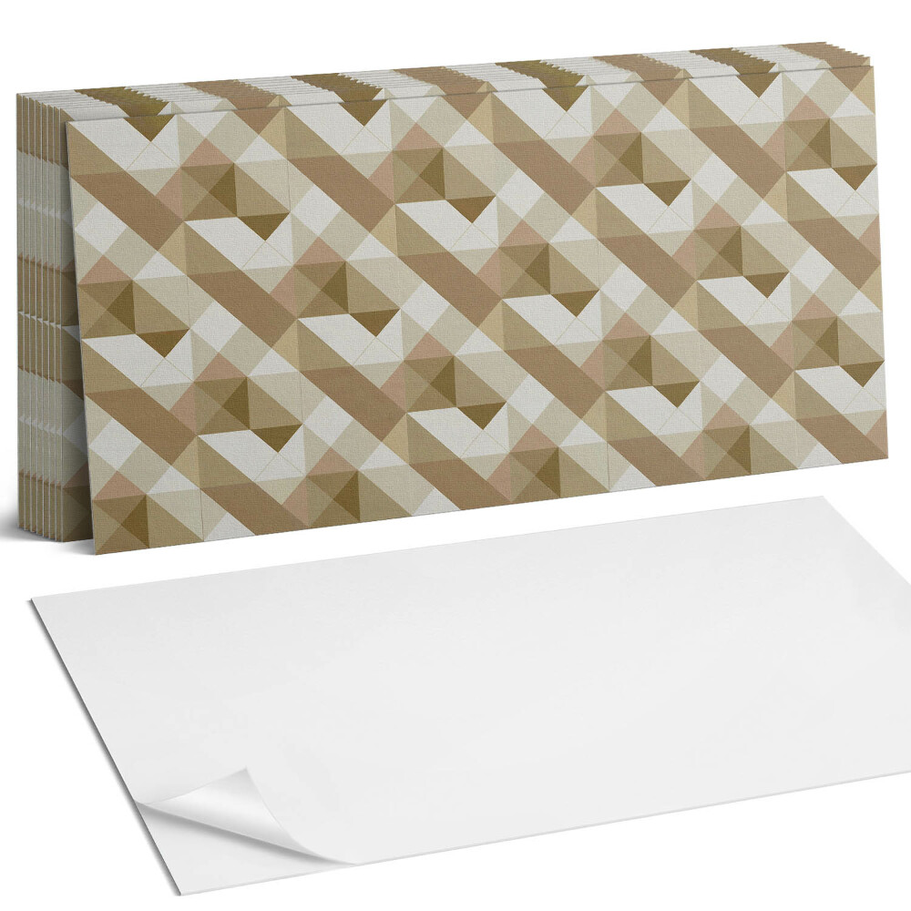 Dekorpanel falra Geometria földszínekben